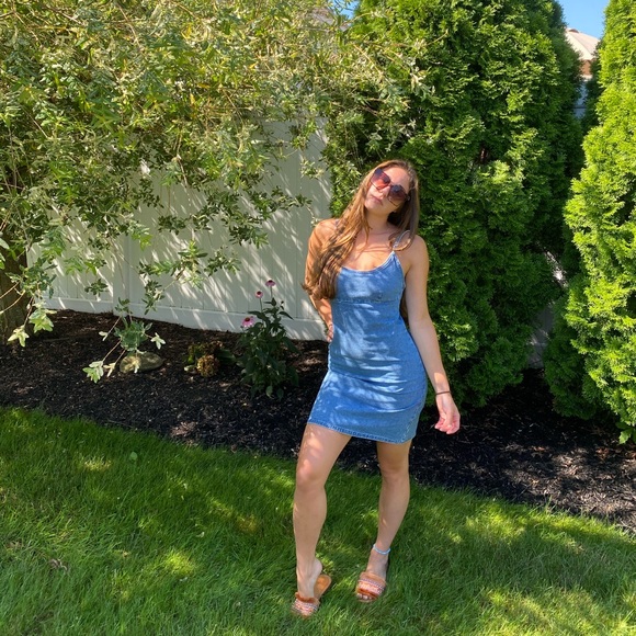 BillaBong Jean Denim Mini Dress - Picture 2 of 4